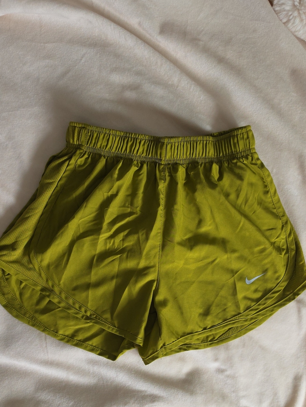 Nike Women’s Olive Yellow Athletic Running Shorts